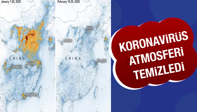 Koronavirüs atmosferi temizledi