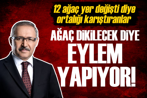 Abdulkadir Selvi: 12 ağaç yer değiştirildi diye ülkeyi yangın yerine çevirenler, ağaç dikilecek diye eylem yapıyor!