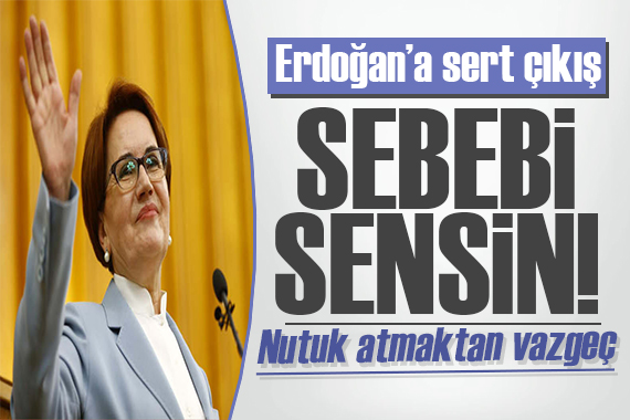 Akşener den Erdoğan a sert çıkış: Bunların sebebi sensin!