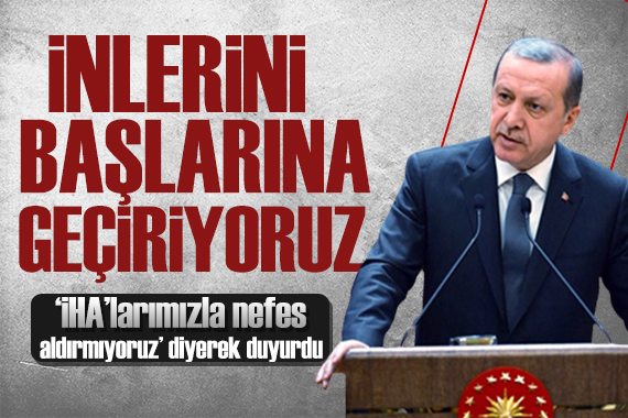Cumhurbaşkanı Erdoğan: İnlerini başlarına geçiriyoruz!