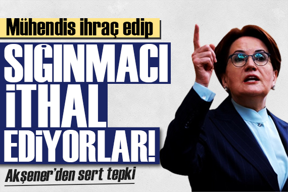 Akşener den tepki: Mühendis ihraç edip sığınmacı ithal ediyorlar