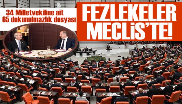 34 Milletvekiline ait dokunulmazlık fezlekeleri Meclis'te