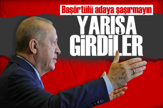 Erdoğan dan başörtüsü tepkisi: Rozet takma yarışına girdiler