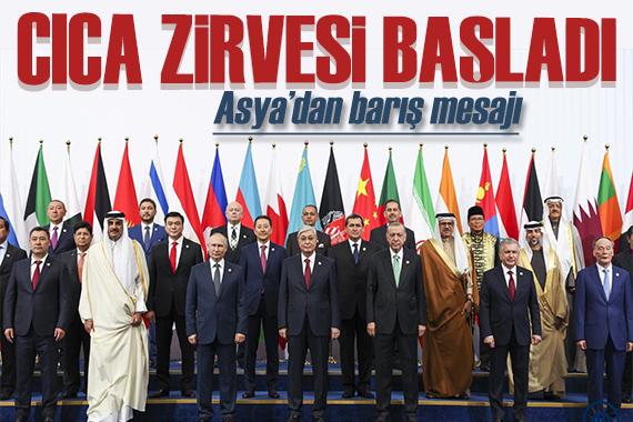 6. CICA Zirvesi başladı! Erdoğan liderlerle bir arada