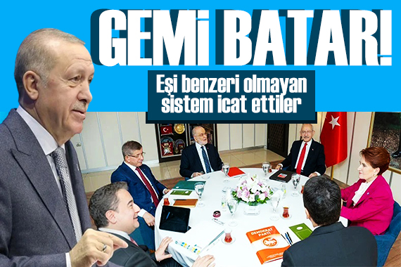 Erdoğan dan altılı masa modeline tepki: 6 kaptan bir gemiyi batırır!