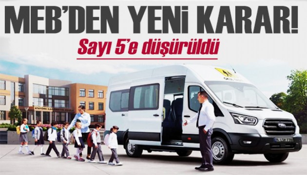 MEB'den yeni karar: Öğrenci sayısı 5'e düşürüldü