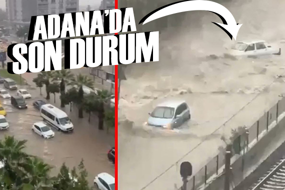 Adana da sokaklar göle döndü