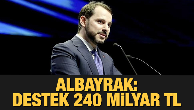 Berat Albayrak: Destek 240 milyar TL