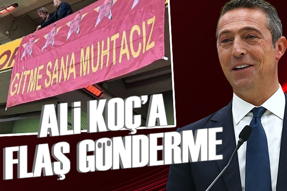 Galatasaray tribünlerinden Ali Koç a özel pankart