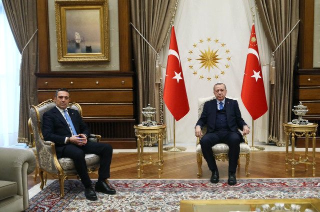 Erdoğan, Ali Koç u külliye de ağırladı