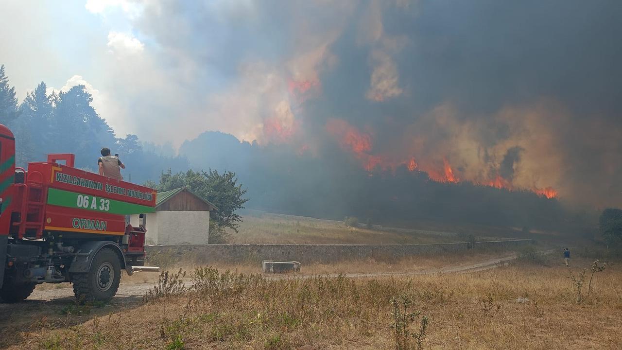 Bolu-Ankara sınırında yangın!