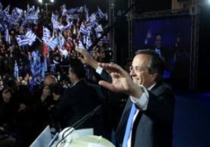Antonis Samaras son mitingini Atina da yaptı!