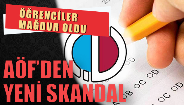 Açıköğretim den yeni skandal!