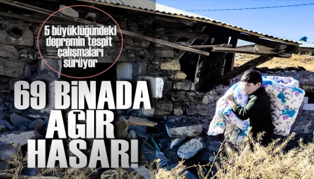 Ardahan Göle'deki 5 büyüklüğündeki depremin hasar tespit çalışmaları tamamlanıyor!
