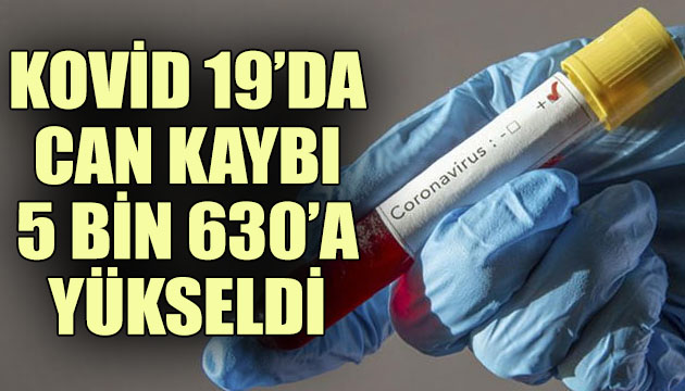 Koronavirüste can kaybı 5 bin 630 a yükseldi