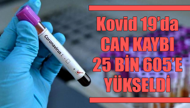 Sağlık Bakanlığı, Kovid 19 da son verileri açıkladı: Can kaybı 25 bin 605 i aştı