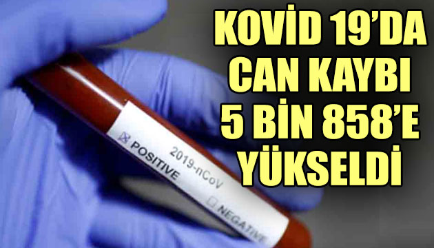 Koronavirüste can kaybı 5 bin 858 e yükseldi