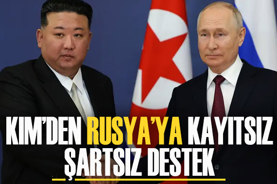 Kuzey Kore lideri Kim den Rusya ya kayıtsız şartsız destek