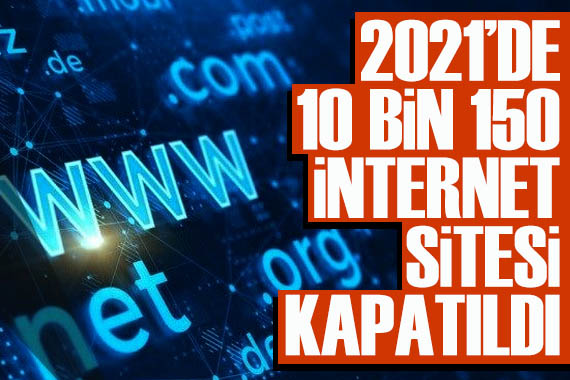 2021 de 10 bin 150 internet sitesi kapatıldı