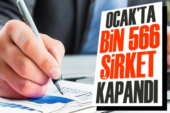 Ocak ta bin 566 şirket kapandı