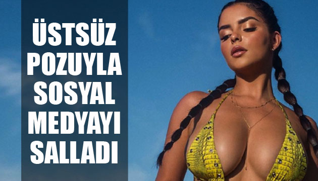 Demi Rose, üstsüz pozuyla sosyal medyayı salladı