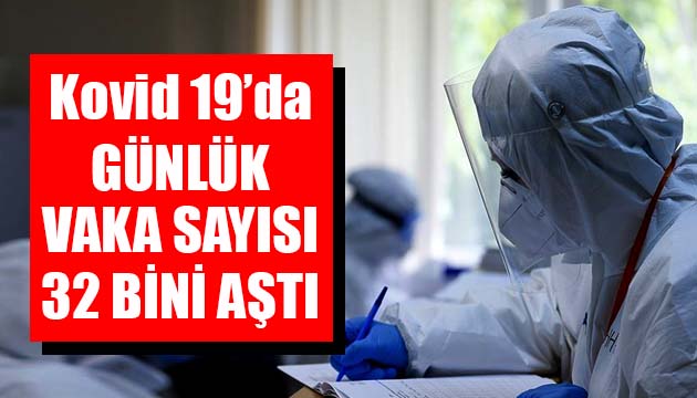 Sağlık Bakanlığı, Kovid 19 da son verileri açıkladı: Günlük vaka sayısı 32 bini aştı