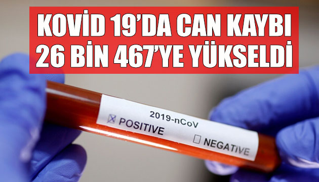 Sağlık Bakanlığı, Kovid 19 da son verileri açıkladı: Can kaybı 26 bin 467 ye yükseldi