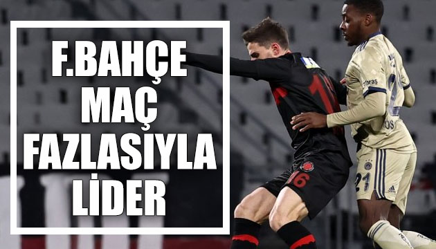 Fenerbahçe, maç fazlasıyla lider