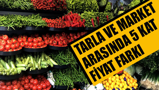 Tarla ve market arasında 5 kat fiyat farkı!