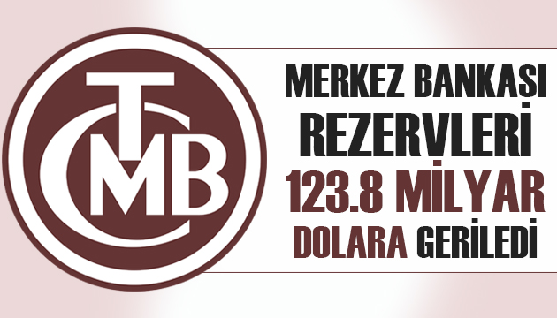 TCMB rezervleri 123.8 milyar dolara geriledi