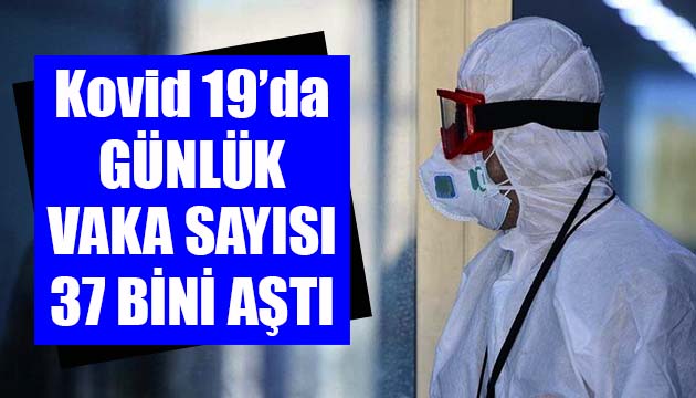 Sağlık Bakanlığı, Kovid 19 da son verileri açıkladı: Günlük vaka sayısı 37 bini aştı