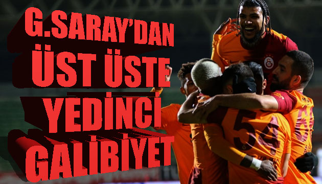 Galatasaray dan üst üste yedinci galibiyet