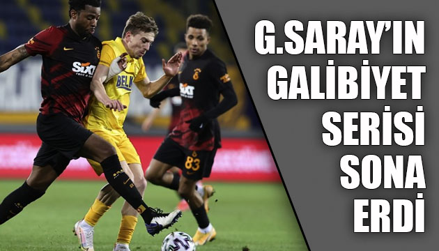 Galatasaray ın 8 maçlık galibiyet serisi sona erdi