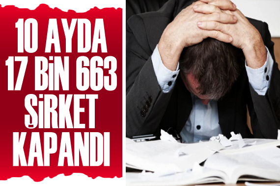 10 ayda 17 bin 663 şirket kapandı