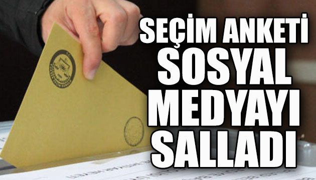 Milli Araştırma nın yaptığı son seçim anketi, sosyal medyada gündem oldu