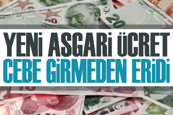 Yeni asgari ücret cebe girmeden eridi