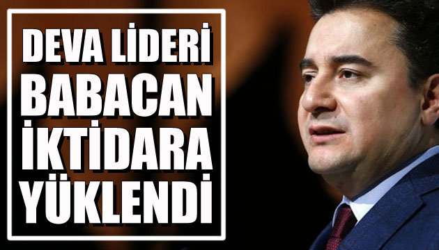 DEVA Lideri Ali Babacan, Samsun dan iktidara yüklendi
