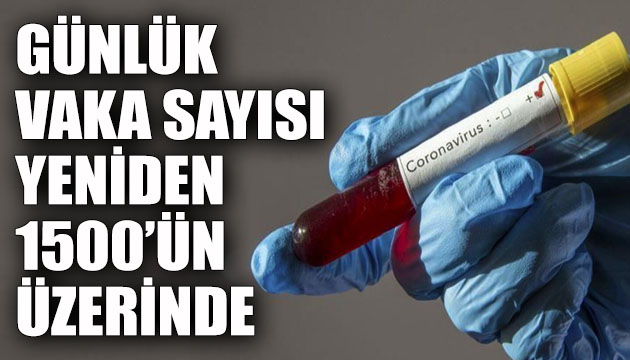 Kovid 19 da günlük vaka sayısı yeniden 1500 ün üzerinde