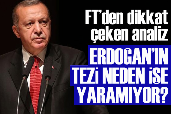 FT den dikkat çeken analiz: Erdoğan ın tezi neden işe yaramıyor?