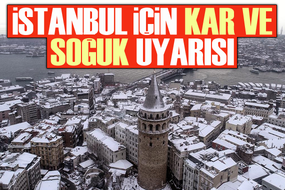 İstanbul için kar ve soğuk uyarısı