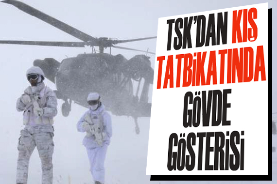 TSK dan kış tatbikatında gövde gösterisi