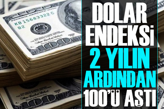 Dolar endeksi, Mayıs 2020 den bu yana ilk kez 100 ün üzerine çıktı