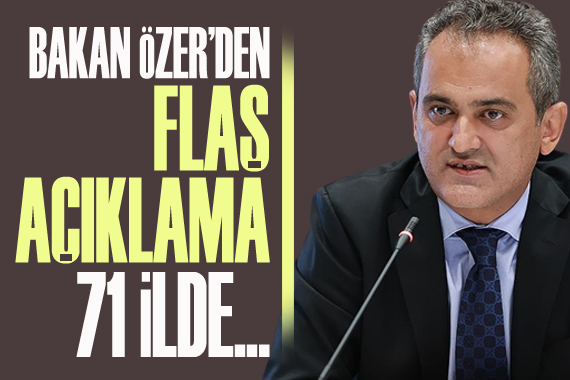 Bakan Özer: Eğitime yoğunlaşmamız lazım