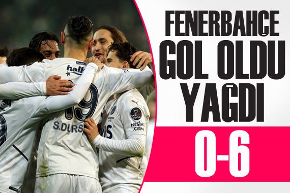 Fenerbahçe den Rize de yarım düzine gol!