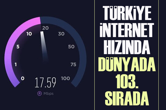 Türkiye internet hızında 175 ülke arasında 103. sırada