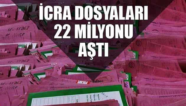 İcra dosyaları 22 milyonu aştı