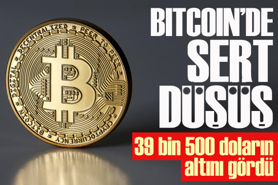 Bitcoin 39 bin 500 doların altını gördü