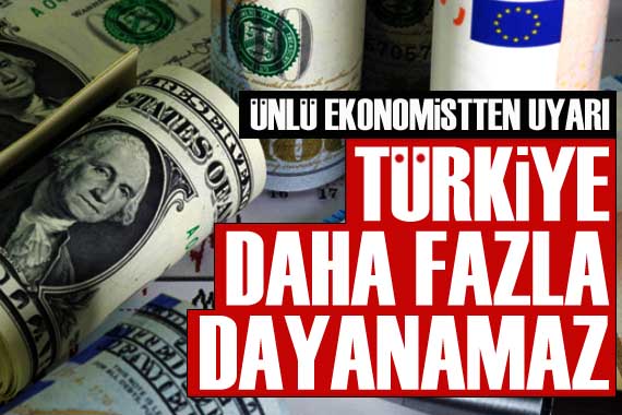 Ünlü ekonomistten  Türkiye daha fazla dayanamaz  uyarısı