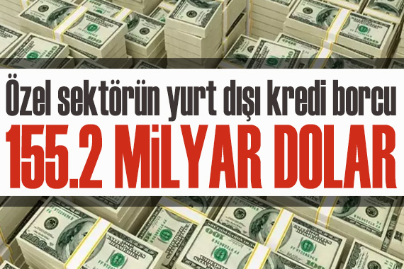 Özel sektörün yurt dışı kredi borcu azaldı