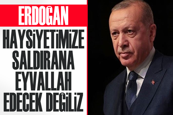 Erdoğan: Haysiyetimize saldırana eyvallah edecek değiliz